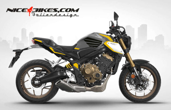 Foliendesign Honda CB650R 2023-G Hornet Yellow